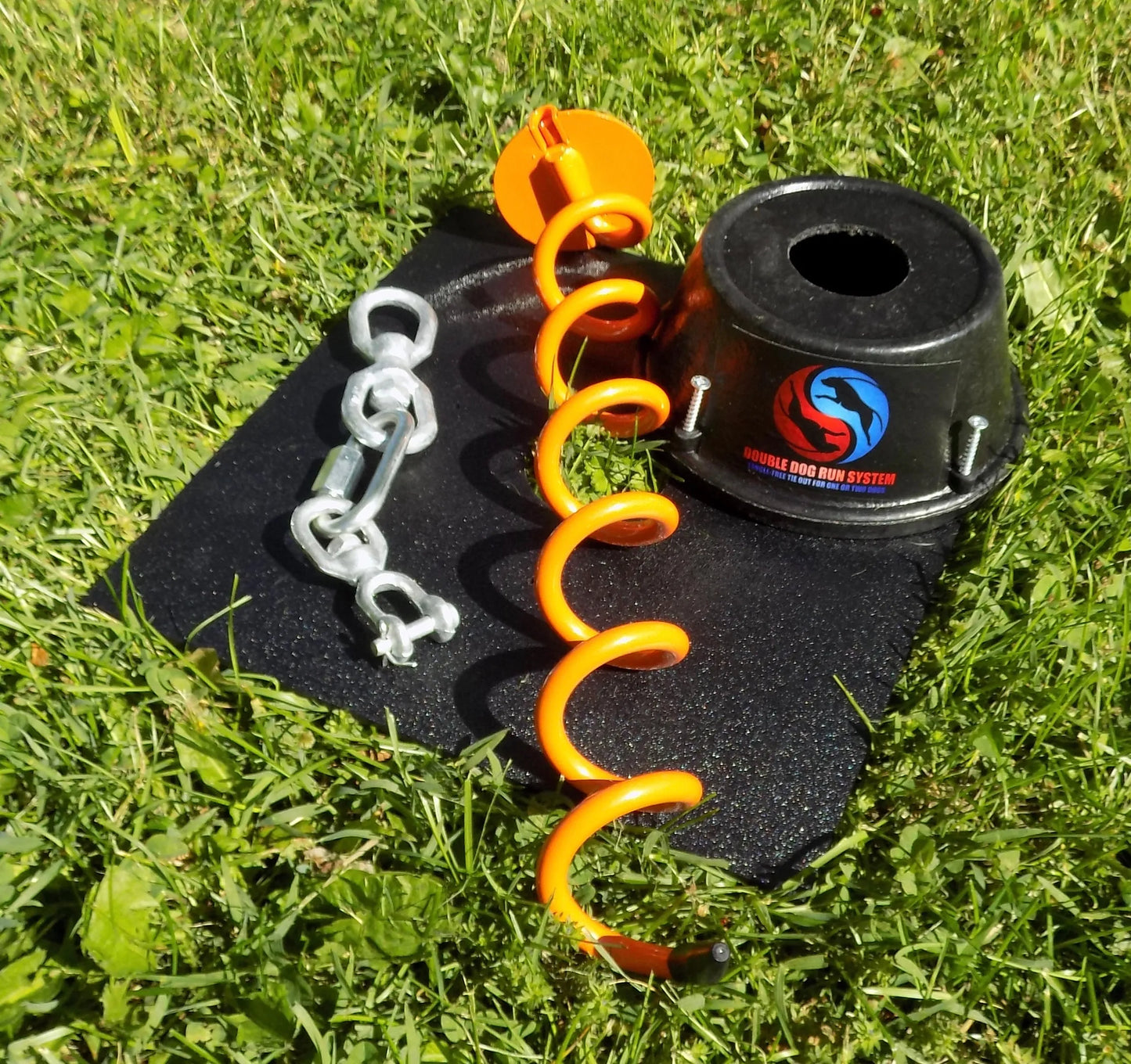Double Dog Run Tangle-free Two Dog Tie Out Stake