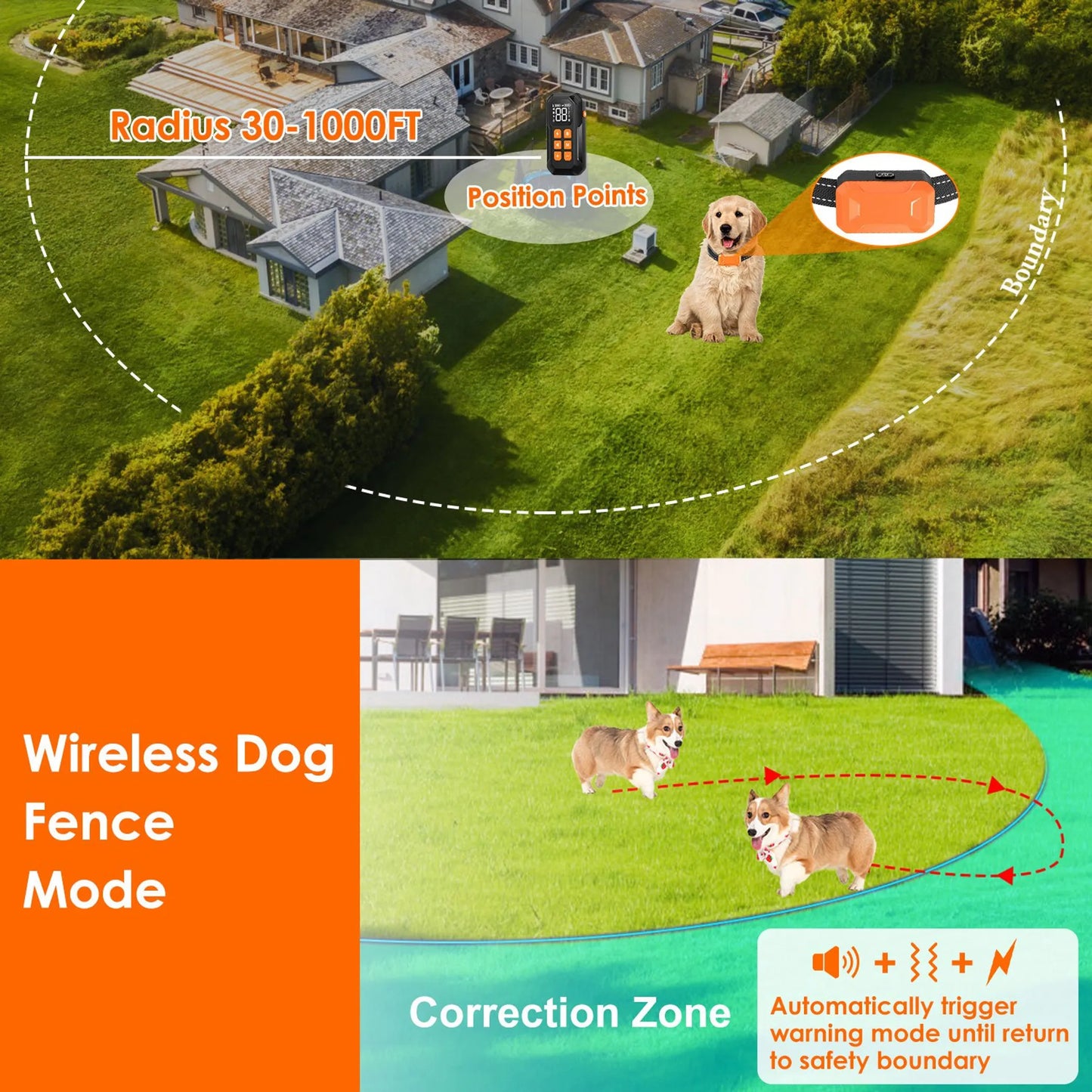 2 In 1 Wireless Electric Dog Fence